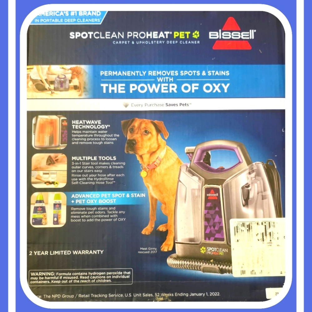Carpet & Upholstery Cleaner~Bissell Spotclean Proheat Pet Portable~Pro OXY-NEW